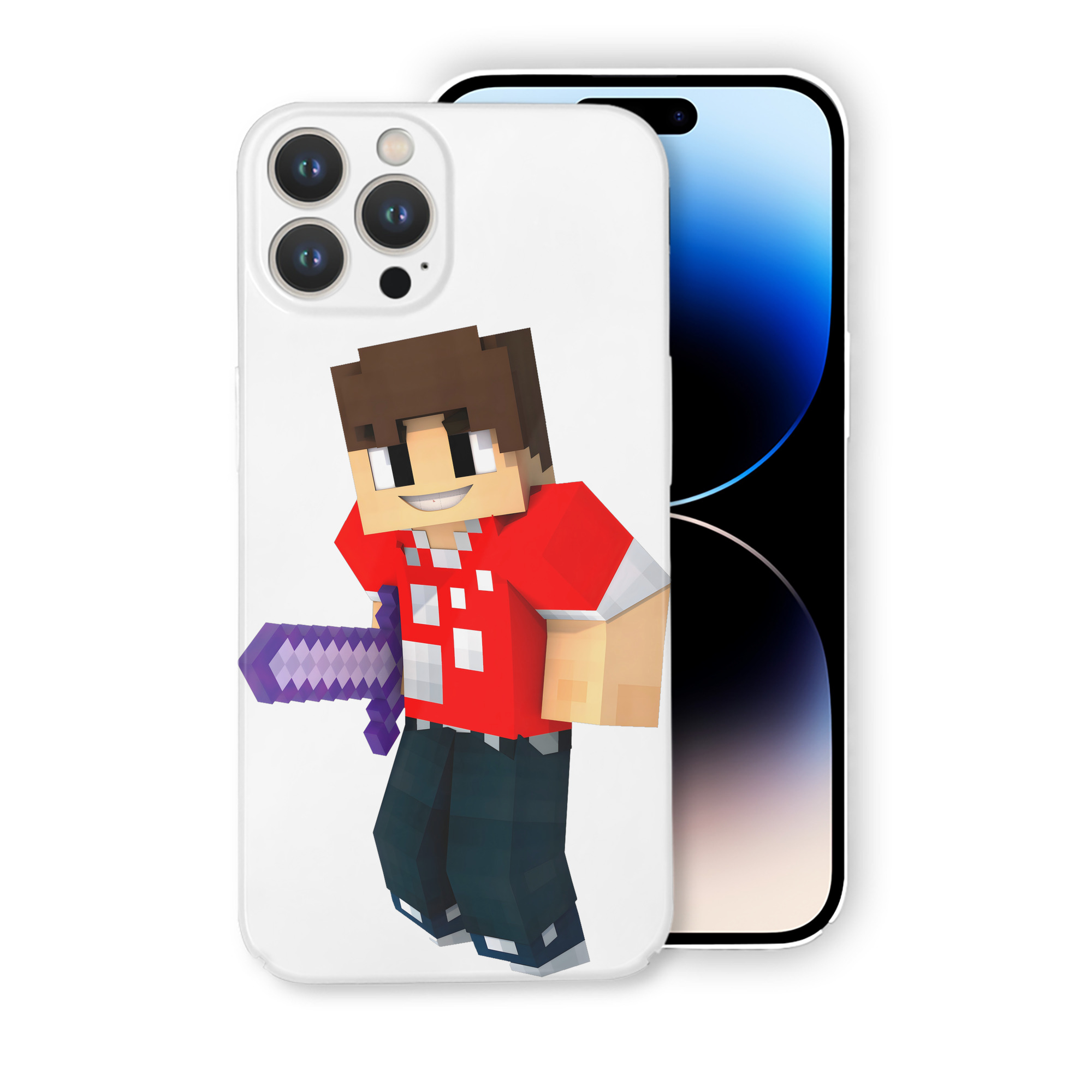 （画像用） マインクラフト ブロックの世界 Minecraft MC Block world 【iPhone 14シリーズ対応】ハードケース
